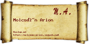 Molcsán Arion névjegykártya